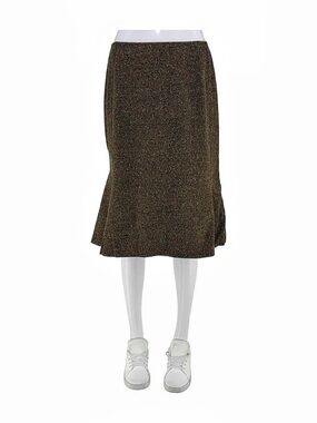 Max Mara Wool Rich Blend Midi Skirt Brown US 8 Like New